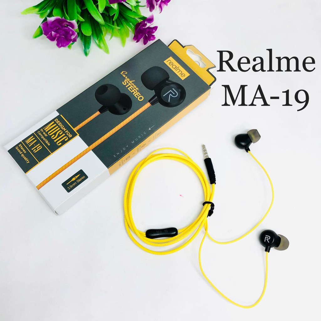 Headset Realme MA19 Earphone Realme Stereo MA-19