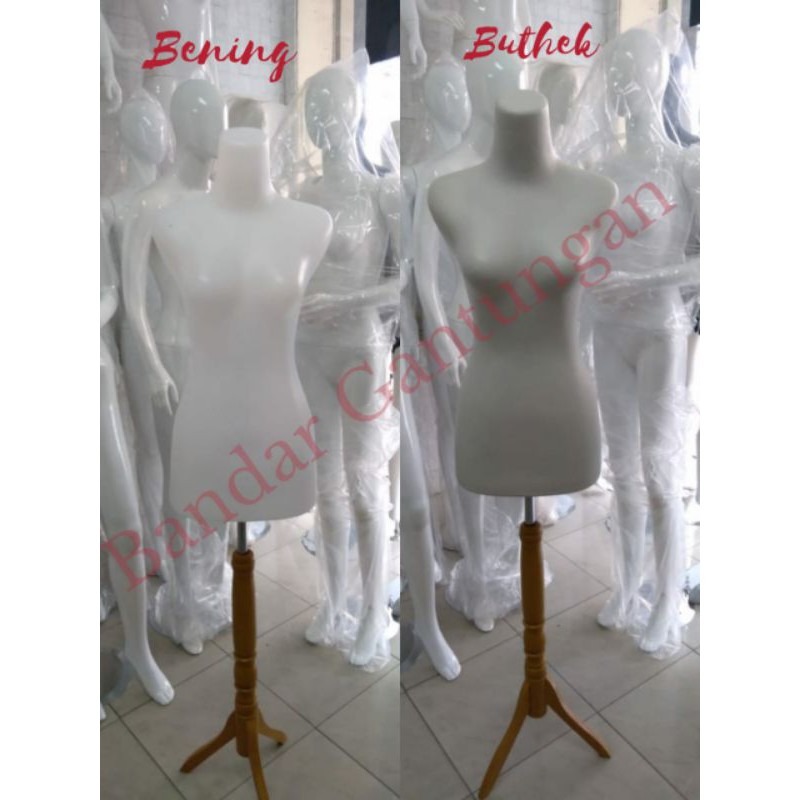 Manekin Dress Making Cewe/Manekin Setengah Badan Plastik/Patung Manekin DM Cewek Tanpa Kepala