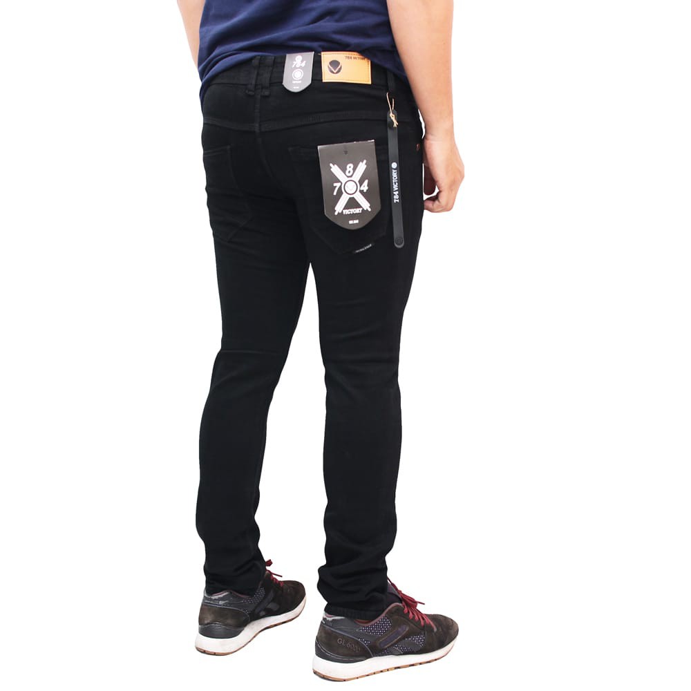 Celana jeans black panjang skinny semi slimfit cowo / celana jeans black cowok terbaru 2022