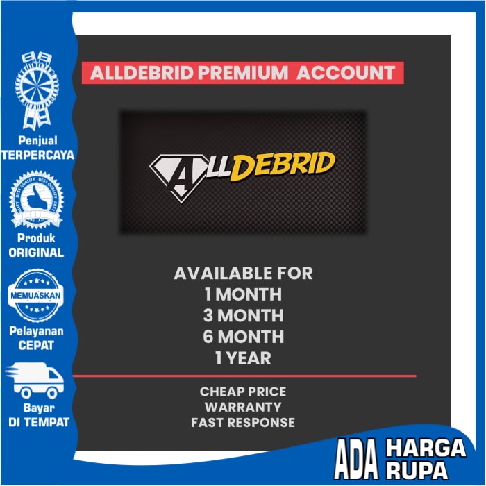 Jual Obral  Murah Akun Alldebrid #Sd835 Premium Layanan Cepat