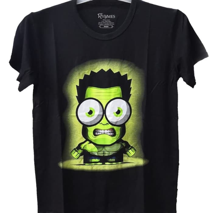 Kaos Baju Anak Hulk Green Avengers Tshirt Superhero Karakter Cowok Rhymes Import