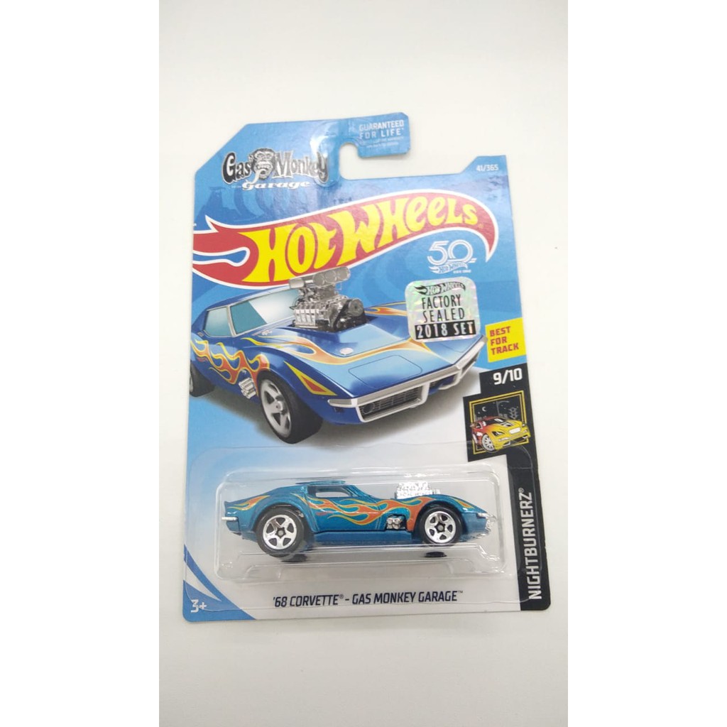 Hot Wheels 68 Corvette Gas Monkey Garage BIRU HW Nightburnerz Hotwheels FS 2018