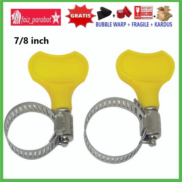 Klem Kuping 7/8 inch Selang Gas/Air - Hose Clamp Cincin Selang Gas /Pengunci Selang Air