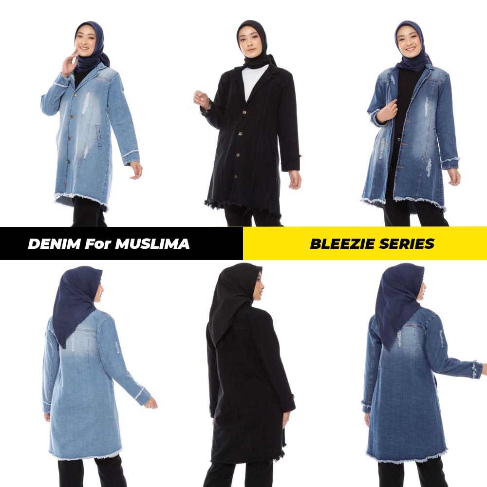 JAKET DENIM MUSLIMAH / JAKET LEVIS MUSLIMAH / JAKET JEANS MUSLIMAH BLEEZIE SERIES