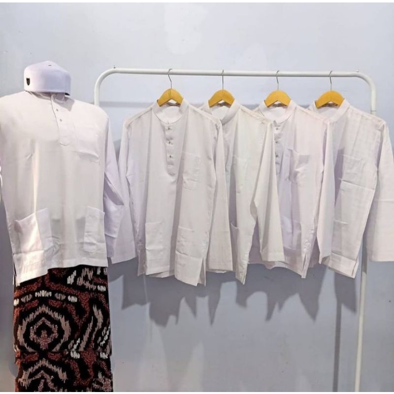 Koko putih polos alkhidmah / baju taqwa putih polos / taqwa alkhidmah