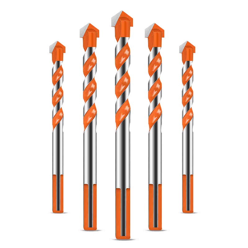 ISKU Mata Bor Drill Set 5 Pcs Multi Purpose Bor Besi Kayu Beton Multifungsi HSS Triangle Tipped Besi Kayu Beton Keramik Plastik Aluminiummata bor set multifungsi