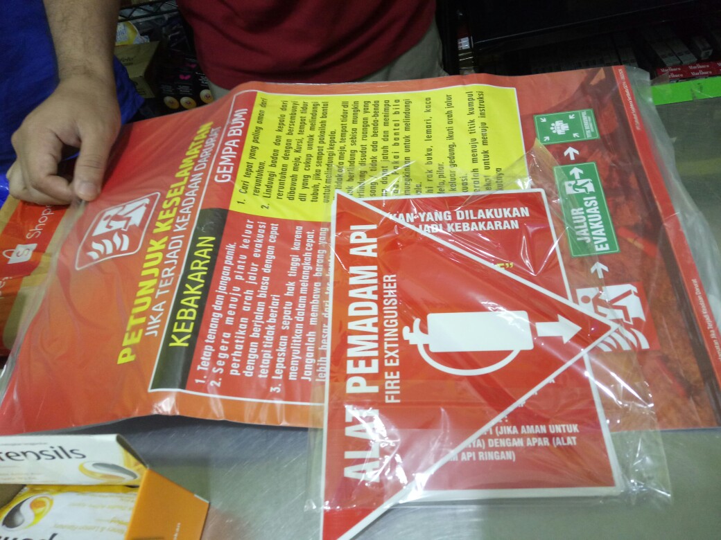 Akrilik Tanda Apar (penanda Alat Pemadam, Bukan Alat Pemadam, Bukan Apar)