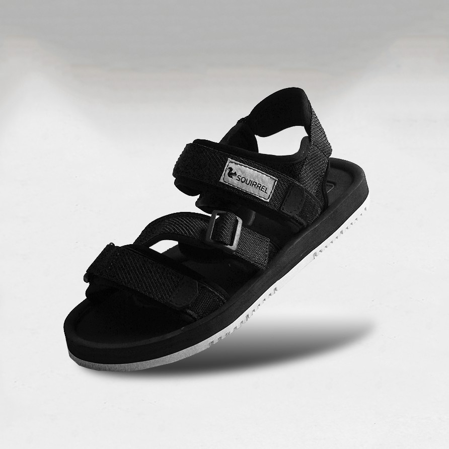 KURO BLACK  |FORIND x Squirrel| Sendal Gunung Original Kulit Santai Kasual Pria Sandal Footwear New