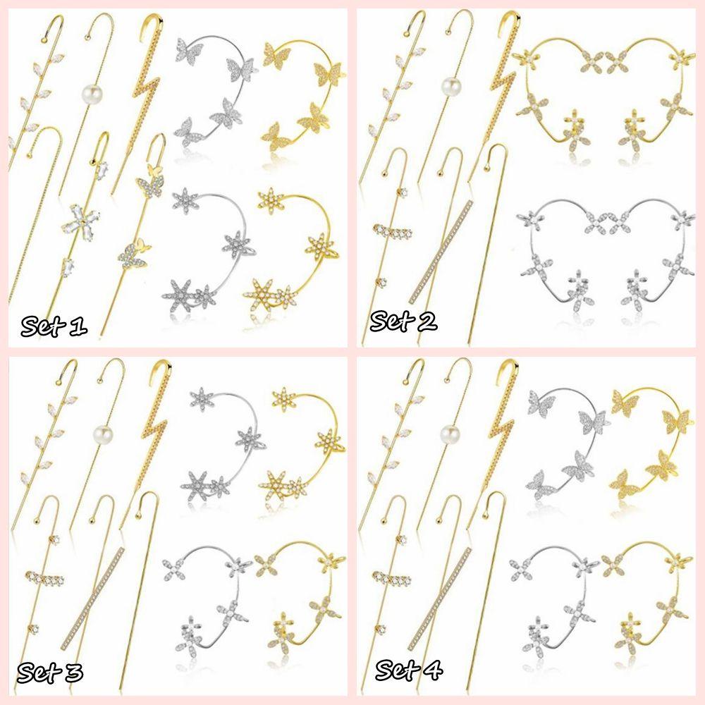Lily Butterfly Ear Wrap Hadiah Natal Baru Tanpa Tindik Untuk Wanita Pria Anting Tragus