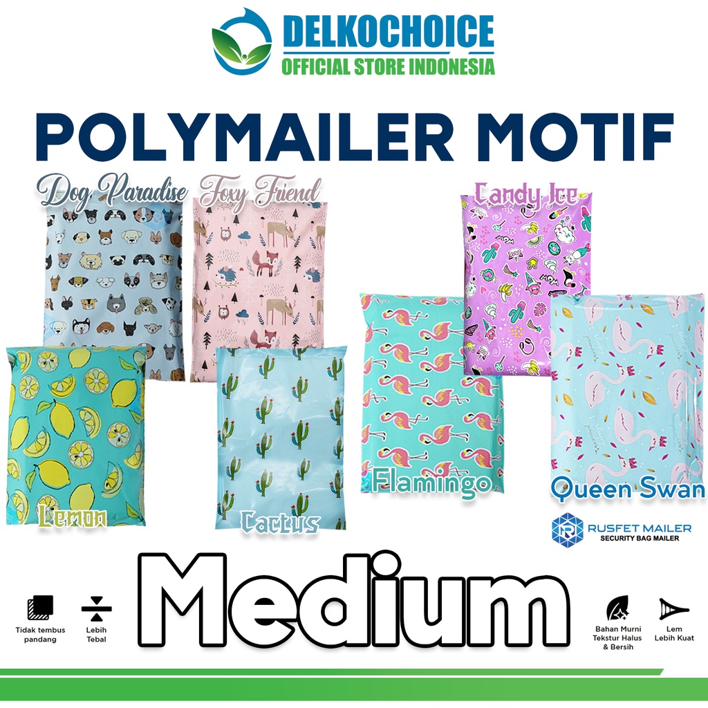 

Polymailer MEDIUM Amplop Plastik Packing Sedang Polimailer RUSFET PREMIUM / SATUAN