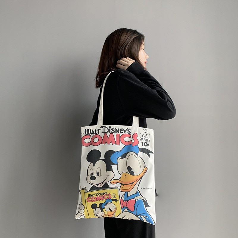 TC-84 tas kanvas canvas wanita import shoulder bag bahu korea jepang mickey