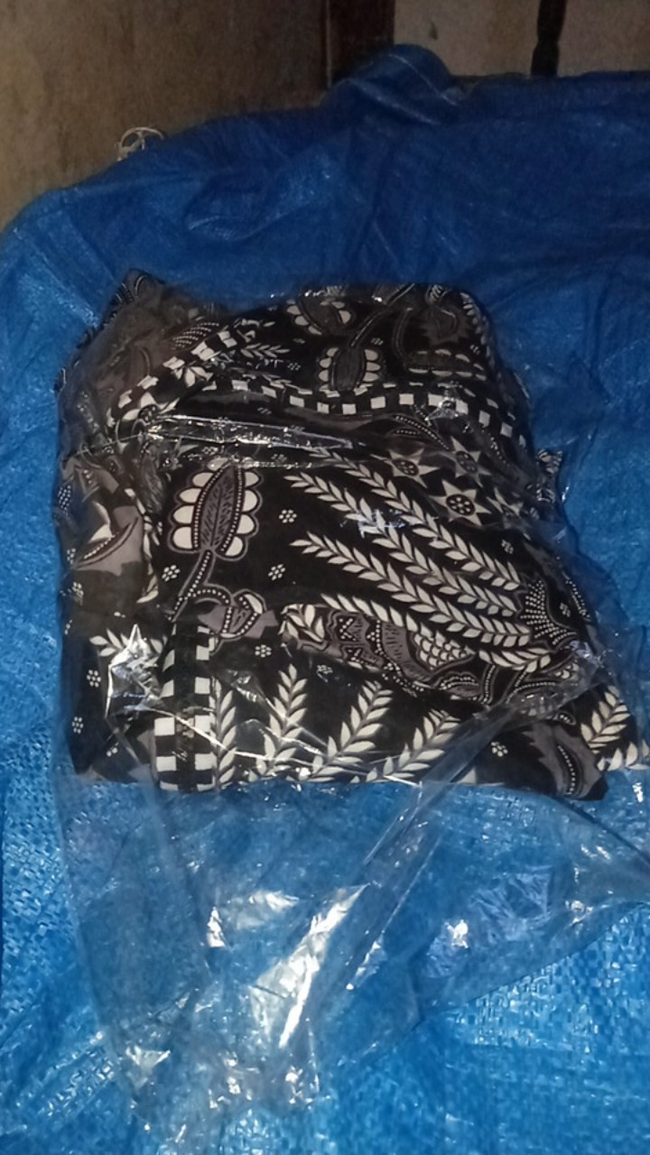 Batik Pria Wanita Lengan Panjang Batik Azmil Hrb026 Motif Keratonan Kode 002 Size M L Xl Xxl Reguler