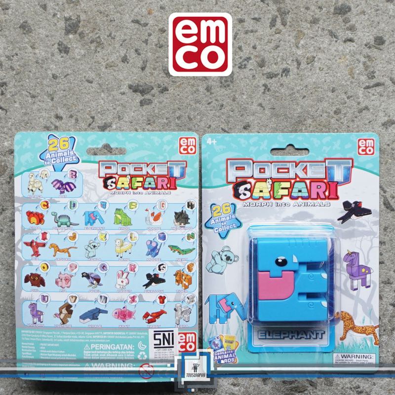 Emco Pocket Safari ELEPHANT Letter E Morphers Robot Animal