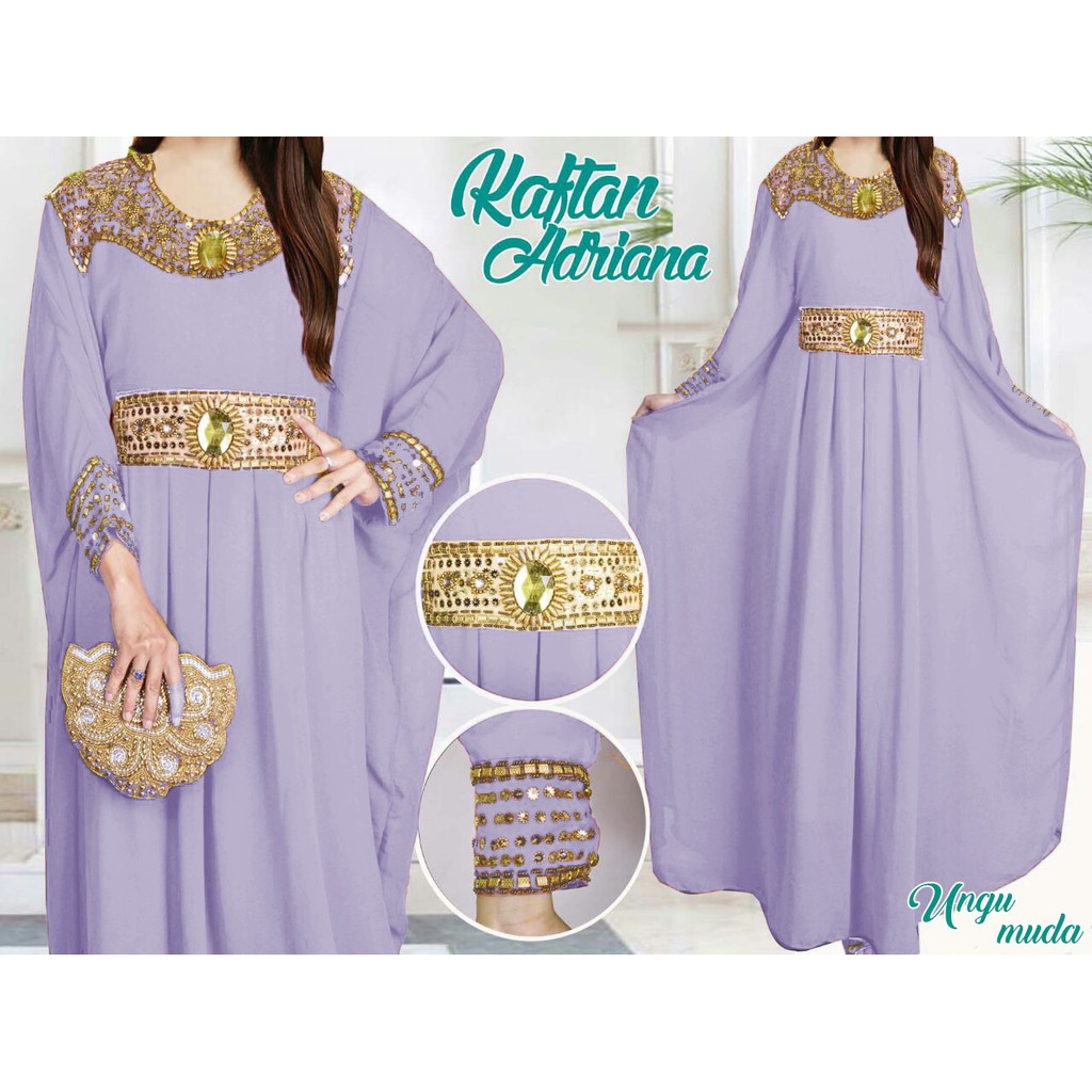 BEST SELLER Adriana kaftan payet mewah