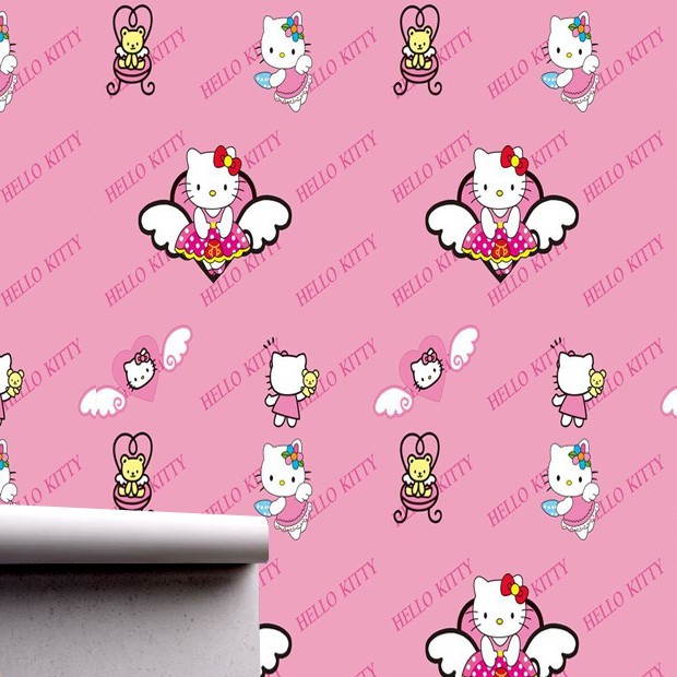 Wallpaper dinding 3d kamar tidur / Wallpaper dinding kamar tidur anak wallpaper stiker dinding rumah Motif Kartun Lucu Ukuran 45Cm X 10M Gh167-CY1148