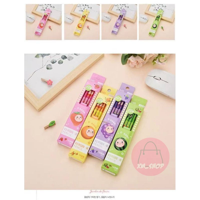 SET PENSIL ANAK SEKOLAH PENSIL HB LUCU FRUIT