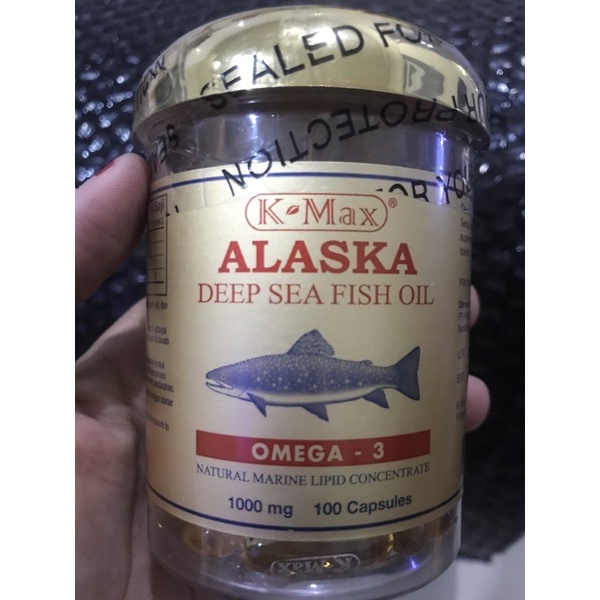 Minyak Ikan Alaska K-Max | Suplemen Kesehatan | Tutup Kuning