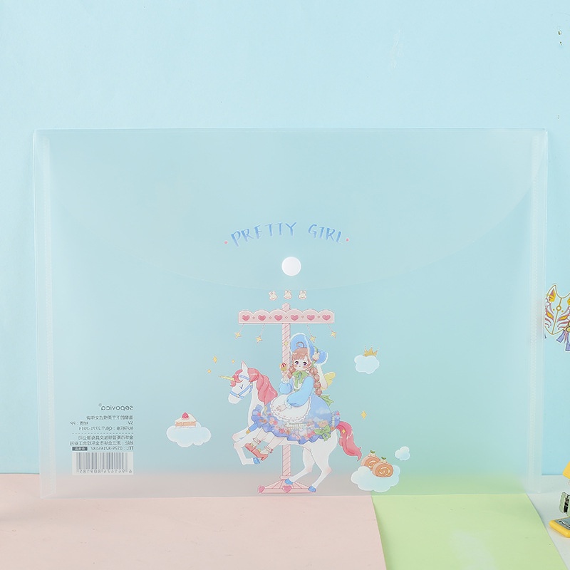 Map Pretty Girl Folder Plastik Import A4 Premium