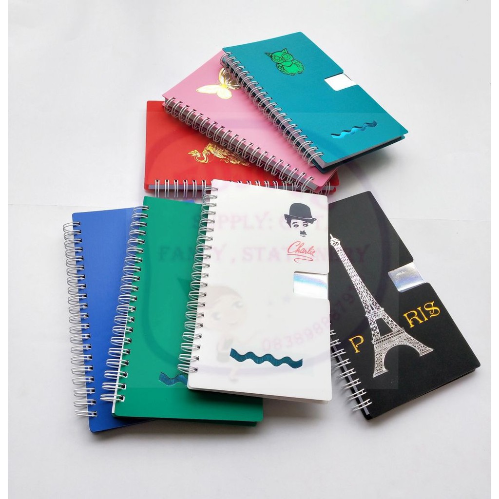 

Notebook Buku ring Buku catatan paris owl butterfly phoenix merak 305