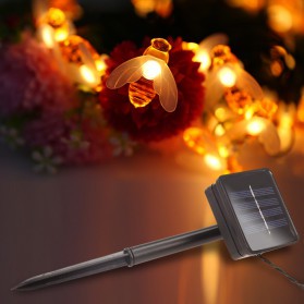Bisa COD Lampu Taman LED Solar Power Bentuk Lebah 30 LED 6 Meter - Finether BE306