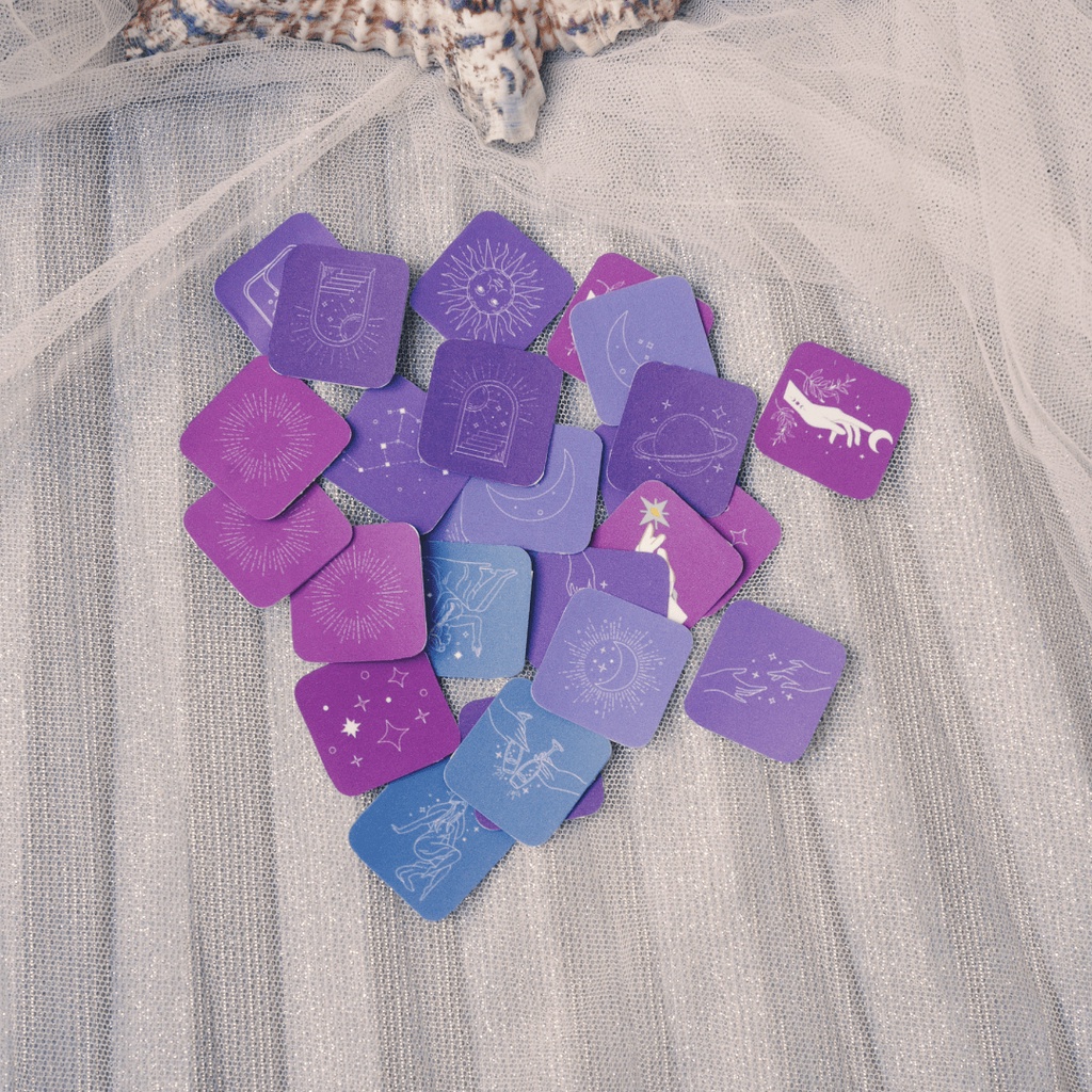 

[40pcs] Stiker HVS Aesthetic Purple Untuk Dekorasi Jurnal Scrapbook by Starrynight