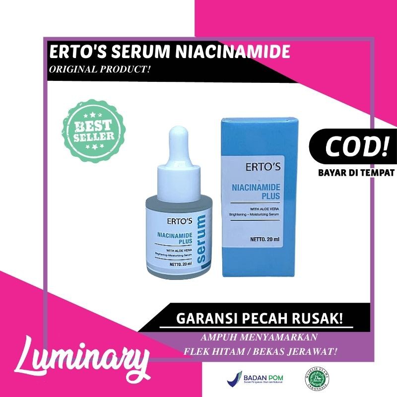 ERTOS SERUM NIACINAMIDE PLUS SERUM PERAWATAN WAJAH SERUM GLOWING SERUM BRIGHTENING MOISTURIZING