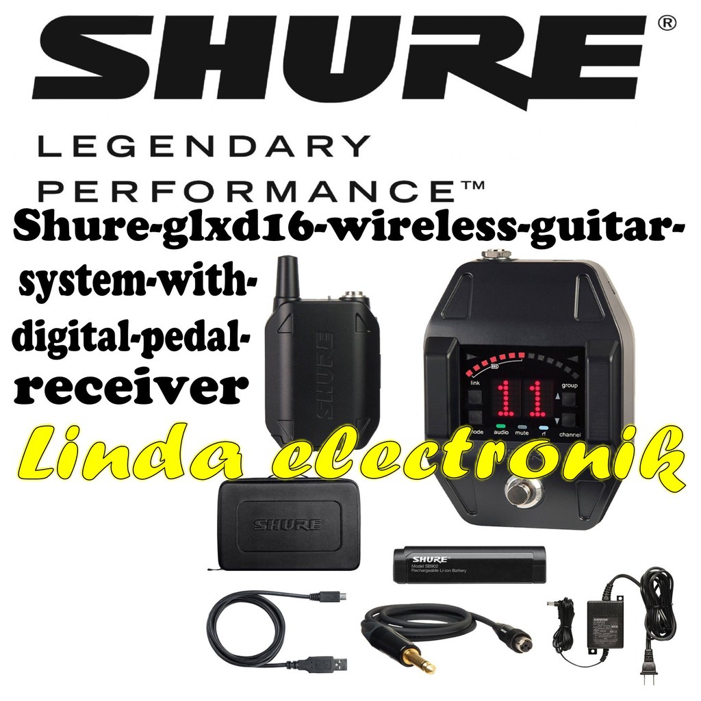 SHURE GLXD16 GLXD 16 Wireless System Digital Guitar Pedal ORIGINAL