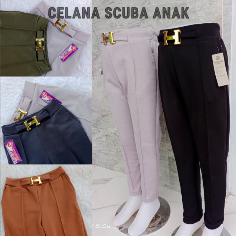 CELANA SCUBA ANAK 4-17 TAHUN / CELANA SCUBA ANAK PEREMPUAN / CELANA ANAK PEREMPUAN / CELANA PANJANG ANAK PEREMPUAN / CELANA PANJANG ANAK