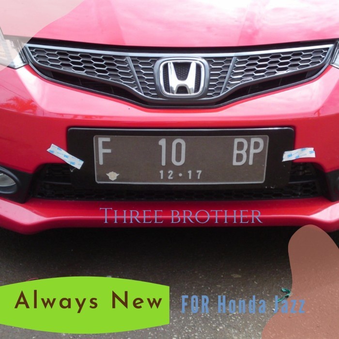Cover Plat Nomor Mobil Acrylic Cembung Honda Jazz 2008~2013