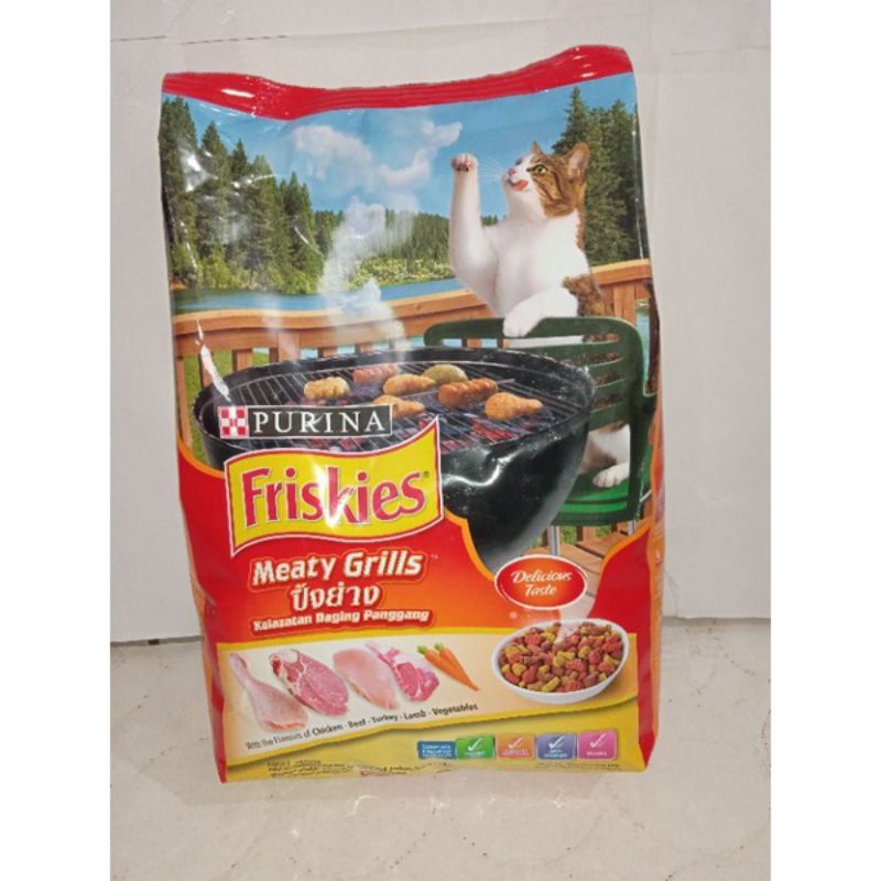 Friskies Meaty Grill 2.8kg freshpack pakan kucing kemasan baru