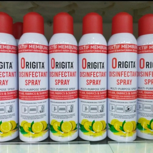 ORIGITA DISINFECTANT SPRAY 200 mL - FREE ANTISEPTIK 95ML (SOS DISINFECTANT) 0244 (khusus jabodetabek&amp;Pulau Jawa)