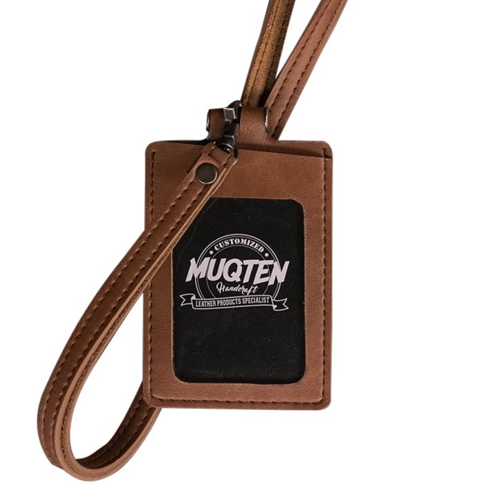 

Spesial Name Tag ID Card Holder Temboro Kalung Premium ID Badge Leather Diskon