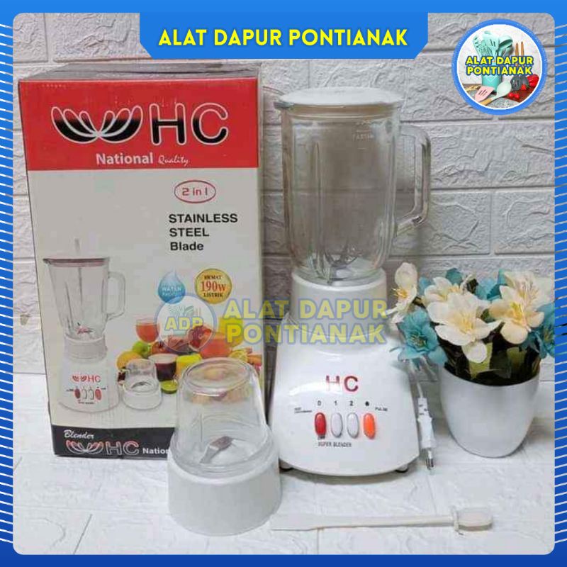 Blender Jus Kaca HC import National Quality 2in1 6 Mata Pisau Glass Jar HappyCall Happy Call 2 in 1