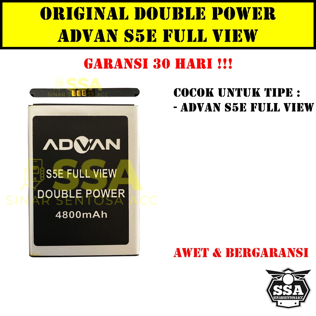 Baterai Original Double Power Advan S5E Full View Batre Batrai Batrei Battery s5efull s5efullview s 5e s5 e Ori HP Batu Batere Garansi Murah Awet