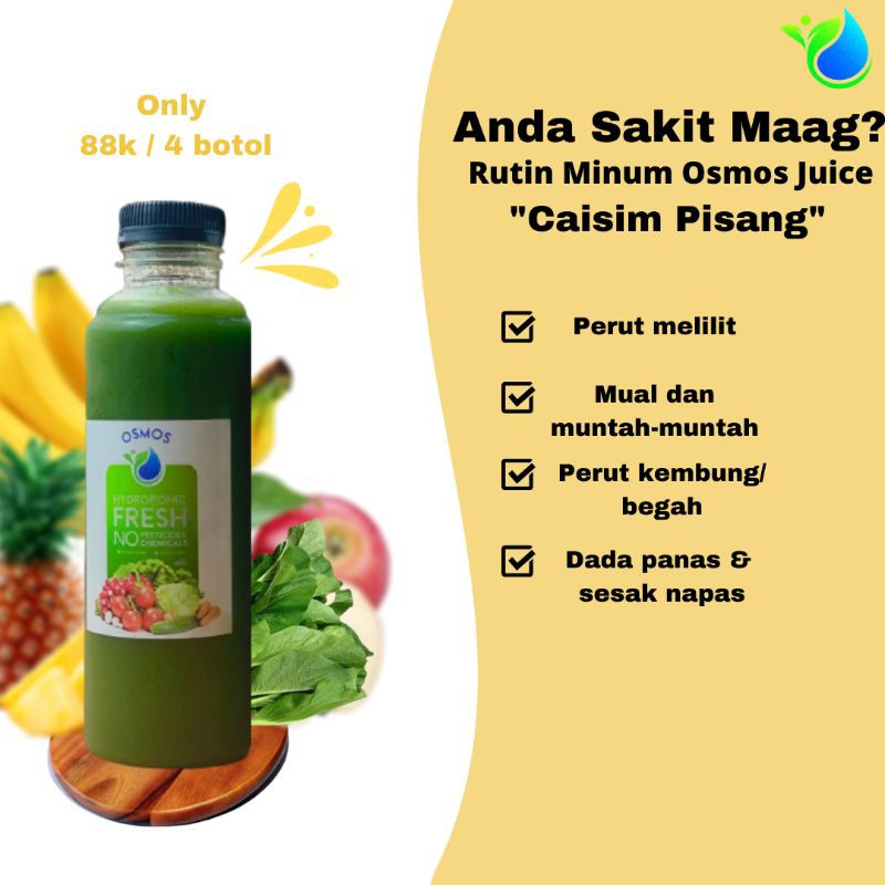 Juice Sayur+Pisang/Terapi Alami Sakit Maag jus detox sakit maag/asam lambung/gerd/perut mual, sesak