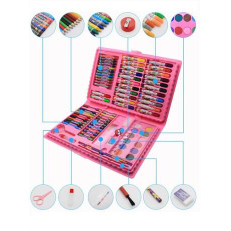 

(PERALATAN MENGGAMBAR) ELFYDO - CRAYON KARAKTER COLOURING SET 86 IN 1 CAT AIR IMPORT - BIRU SALE