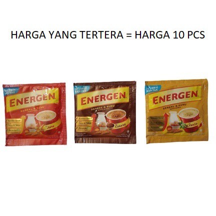 

Hemat!!! Energen 34 Gram Varian rasa | Vanila | Cokelat | Jahe