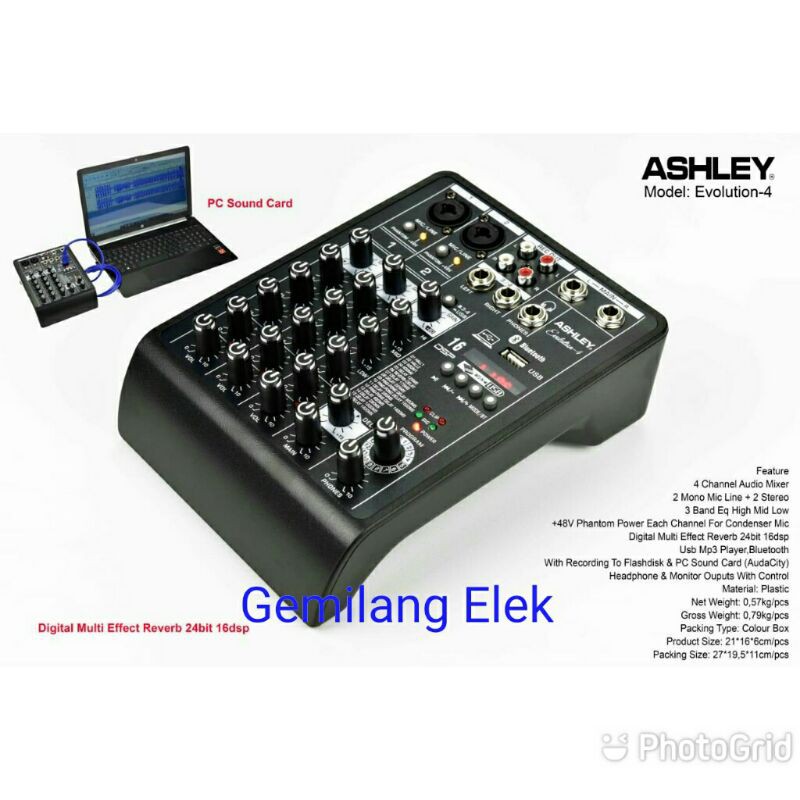Mixer ASHLEY Evolution-4 Original Garansi