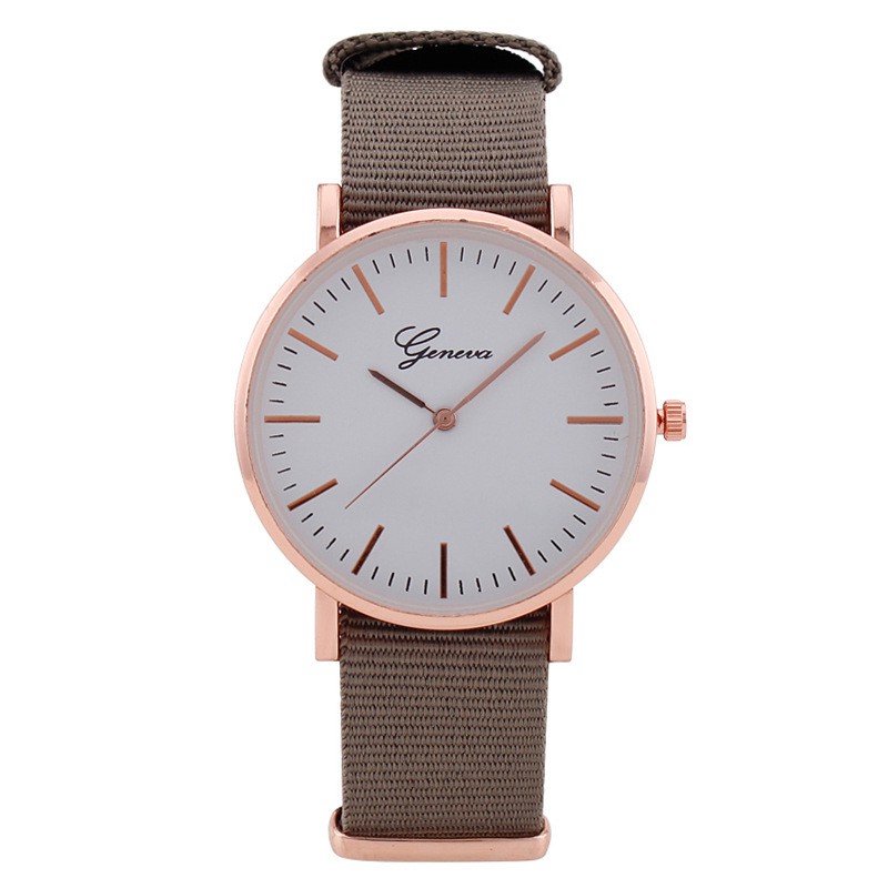 Jam Tangan GEVENA TALI CANVAS - Quartz Fashion Wanita Casual  Wrist Watch