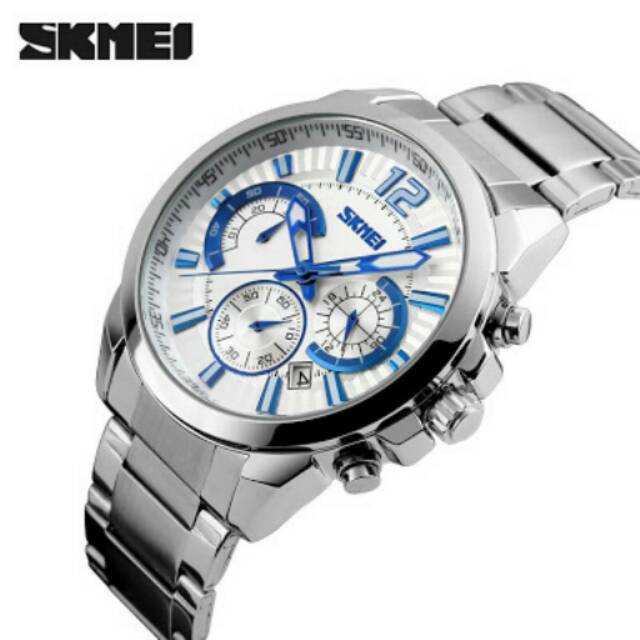Jam tangan skmei 9108 crono aktif silver