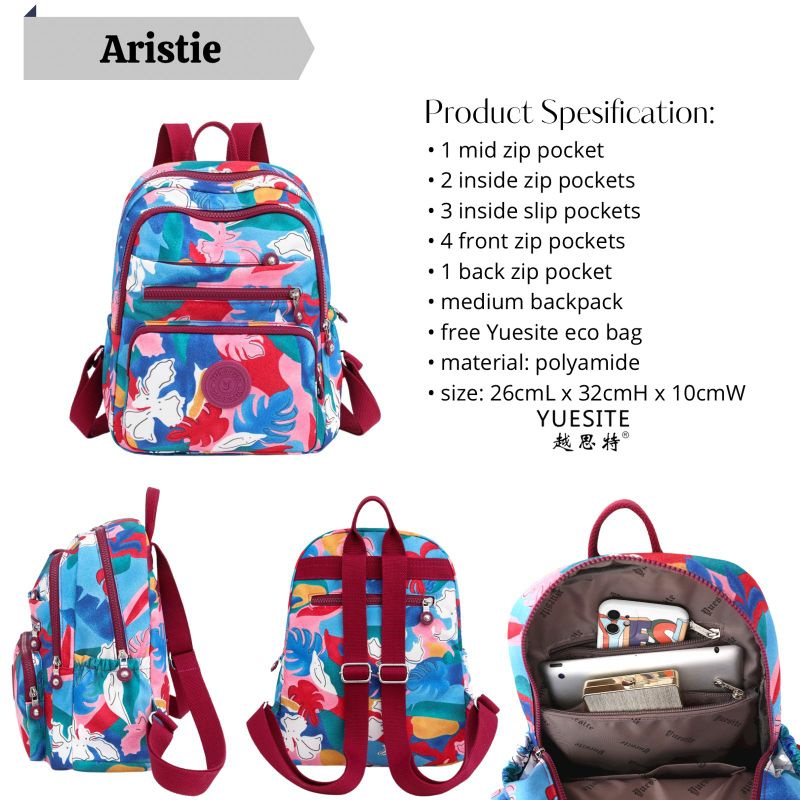 TAS RANSEL YUESITE ARISTIE MEDIUM BACKPACK SEDANG IMPORT CYUTEBAGS