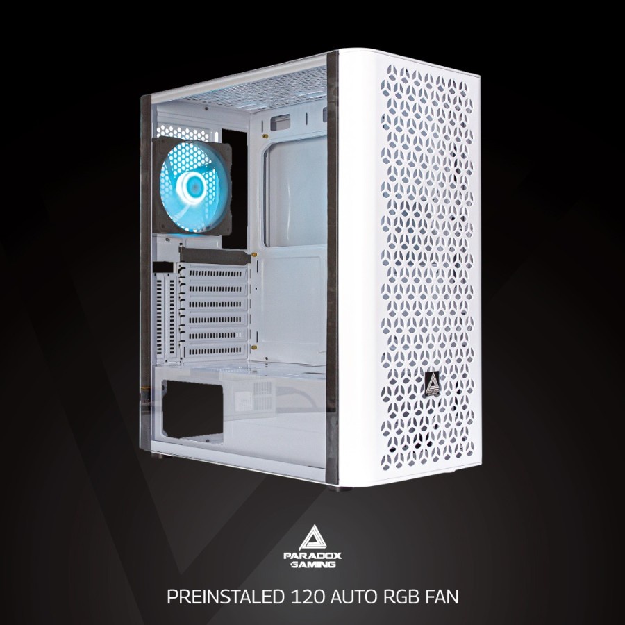 Casing PC Gaming Paradox Ivory Free 1 Fan RGB 12cm