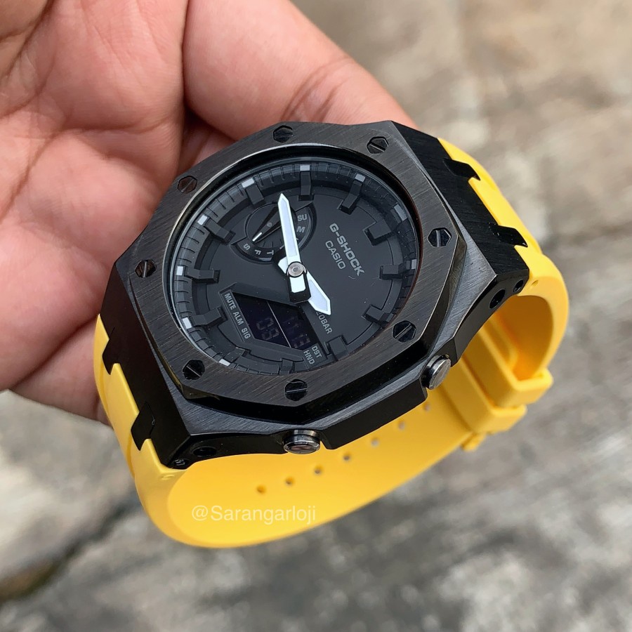 Jam Gshock GA2100 GA2110 Original Garansi Custom AP Yellow