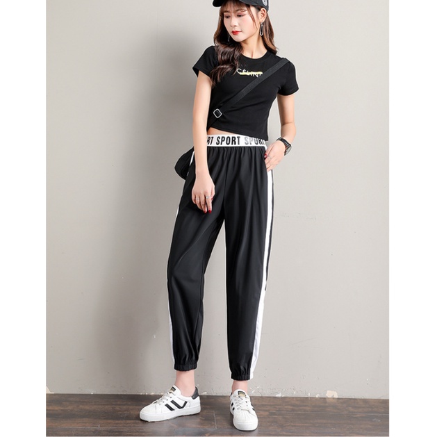 Korean Sports Jogger Pants / Celana Training Wanita 2032