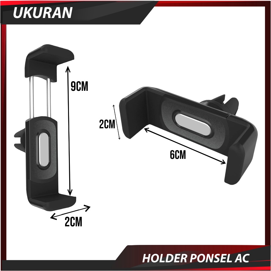 AC HOLDER Mobil Holder Hp Lubang Ventilation AC Aksesoris Mobil Dudukan Handphone Di Mobil