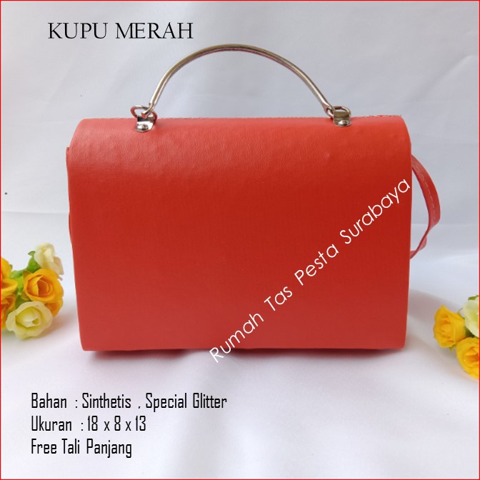 Tas Slempang,Tas Etnik,Tas Kekinian,KUPU MERAH