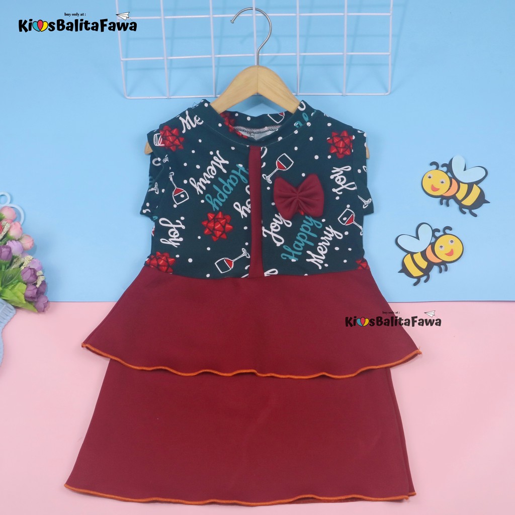 Dress Viona Kensi uk 3-4 Tahun / Dres Pita Anak Perempuan KensiHarian Balita Gaun Import