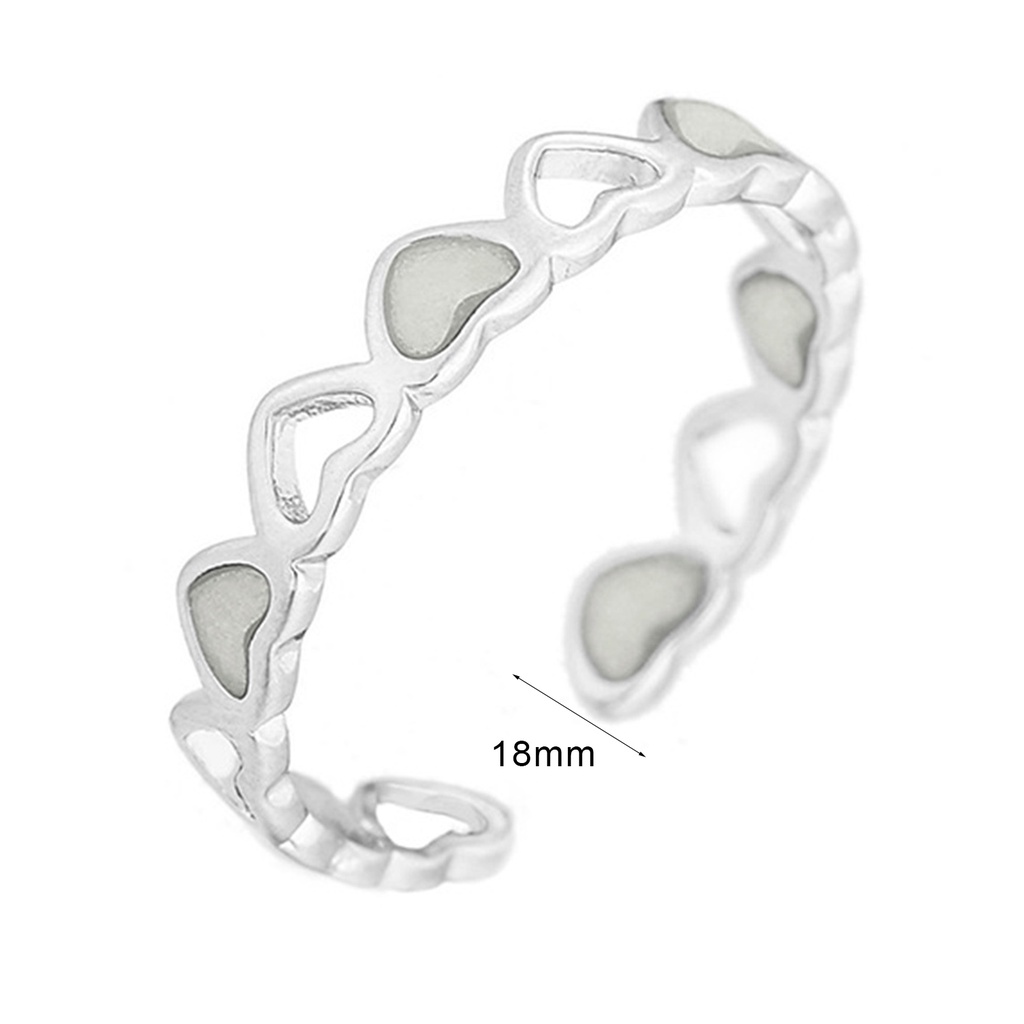 Hu Hu Hu Hu Hu Alat Bantu Pasang Kacamata♡ Cincin Jari Luminous Bahan Alloy Tahan Karat Untuk Wanita
