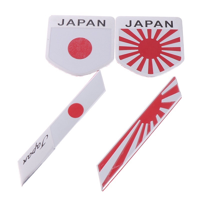 &lt; E2id &amp; &gt; 1Pc Stiker emblem Motif Bendera Jepang Bahan alloy Untuk Mobil / Motor