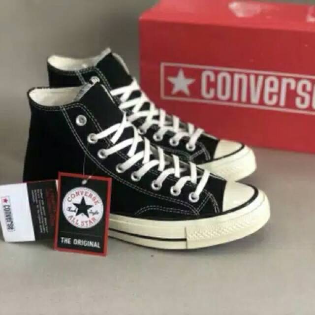 Sepatu Converse Allstar Chuck Taylor 70's HIGH Black White Premium Original Made In Vietnam BNIB